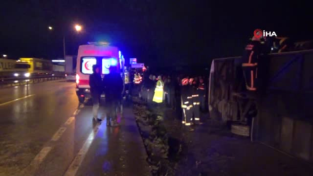 Yalova’da Otobüs Devrildi: 14 Yaralı