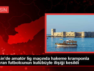 Mersin’de hakeme kramponlu hücum