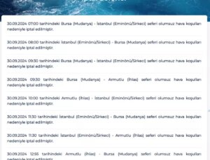 BUDO’dan Olumsuz Hava Kaideleri Nedeniyle 8 Sefer İptal Edildi