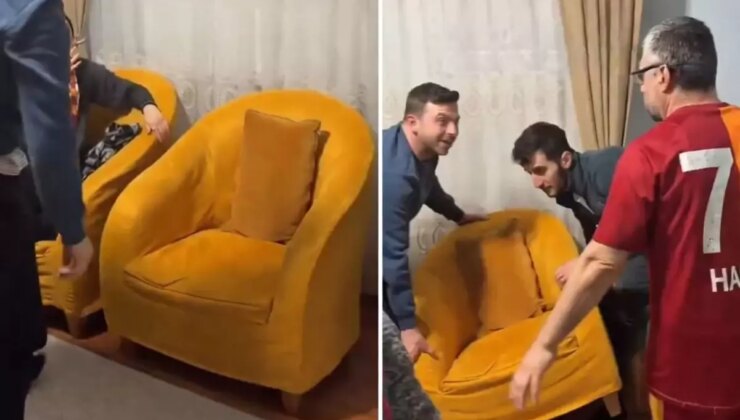 Maç esnasında koltuğun uğursuzluk getirdiğine inanan taraftar devayı bakın nasıl buldu
