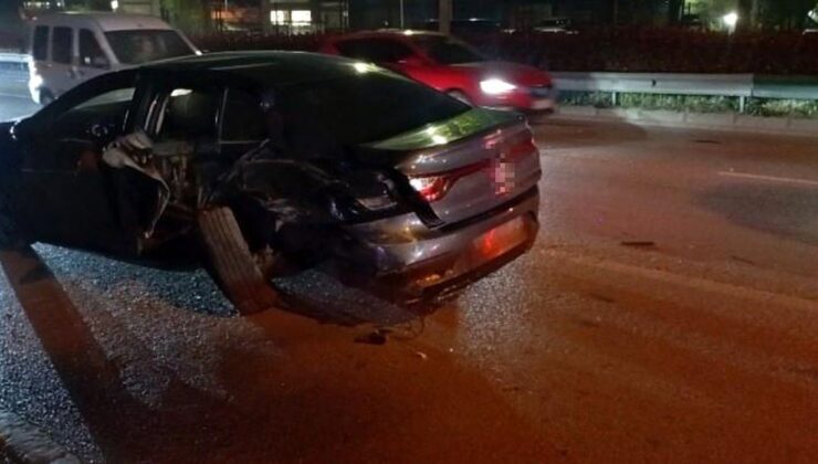 Osmangazi’de trafik kazası: Araba takla attı, 1 yaralı