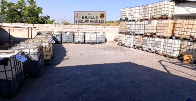 Bursa’da 10 milyon liralık düzmece madeni yağ operasyonu