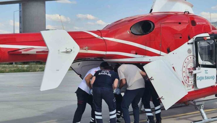78 Yaşındaki Hasta Helikopter Ambulansla Konya’ya Sevk Edildi